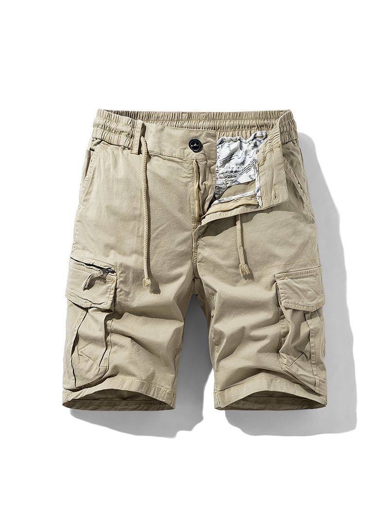 Pantalones cortos cargo estilo vintage con múltiples bolsillos para hombre, para uso informal de verano.
