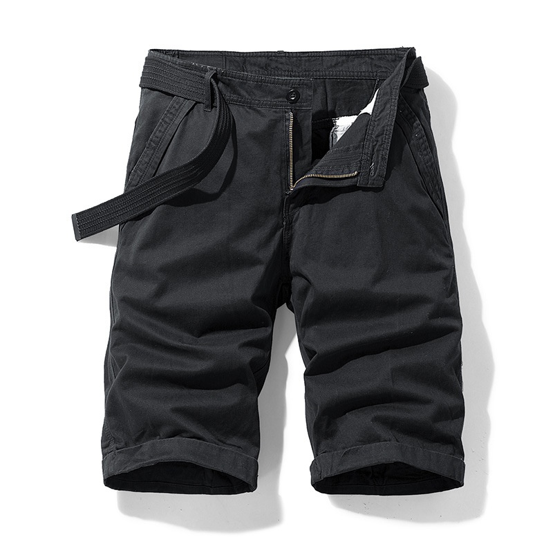 Vintage Minimalist Summer Men's Cargo Shorts  (Belt Not Included)