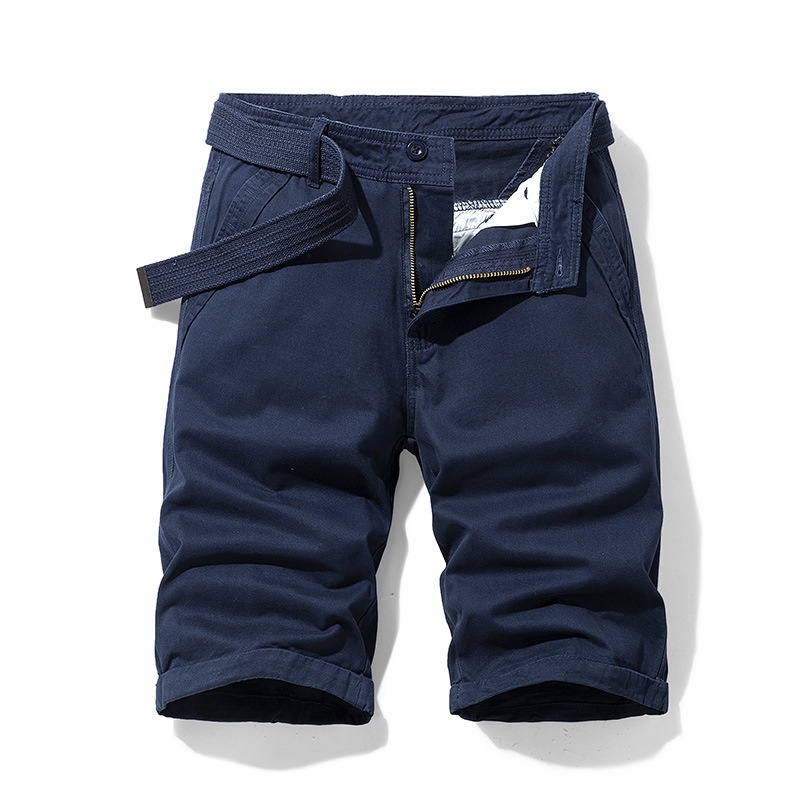 Vintage Minimalist Summer Men's Cargo Shorts  (Belt Not Included)