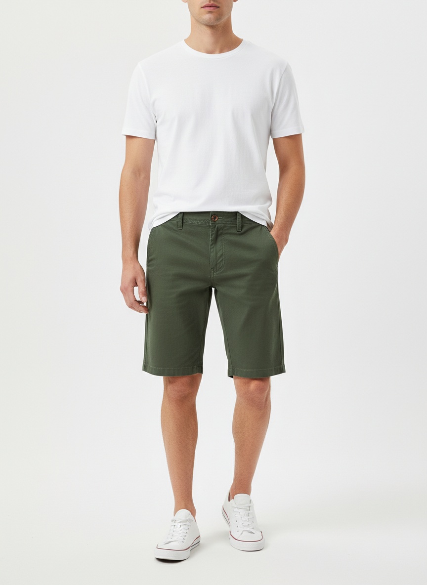 Pantalones cortos cargo elásticos de corte relajado para hombre para uso informal de verano