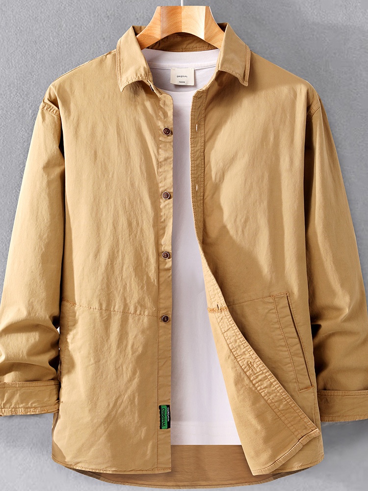 Minimalistische Herren-Freizeitjacke mit Revers