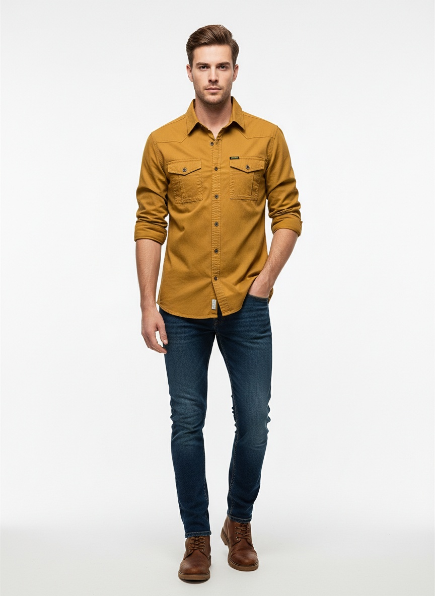 Vintage-Herrenjacke mit Stretch-Passform und vielen Taschen für die lässige Herbstgarderobe