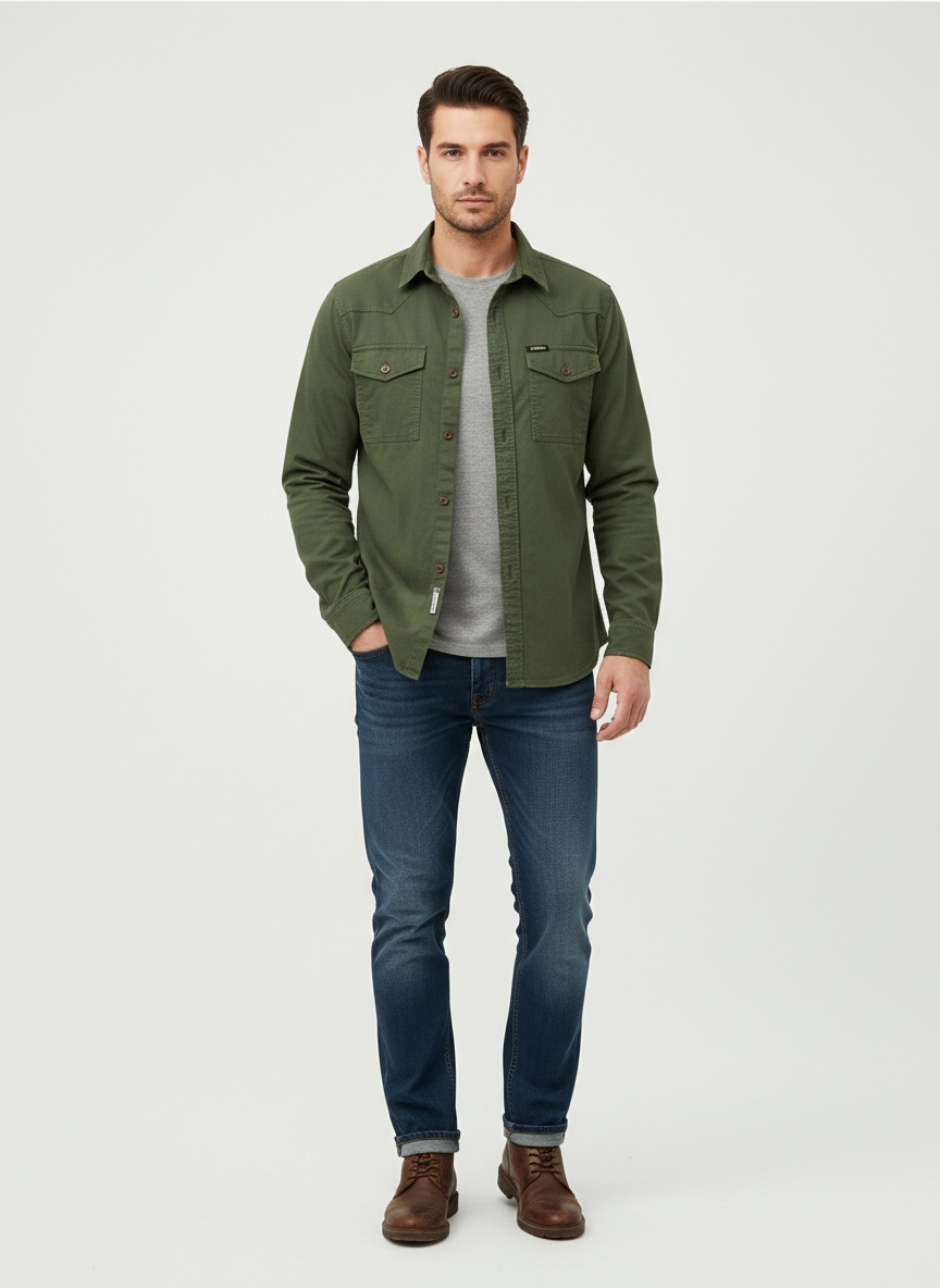 Vintage-Herrenjacke mit Stretch-Passform und vielen Taschen für die lässige Herbstgarderobe