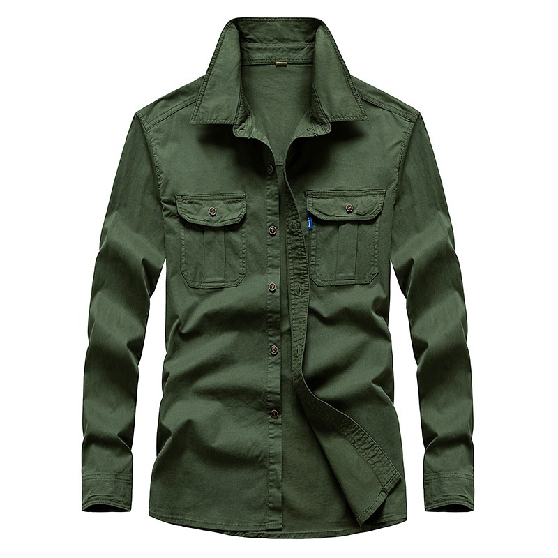 Casual Simple Warm Outdoor Men's Shirt for Winter Wear