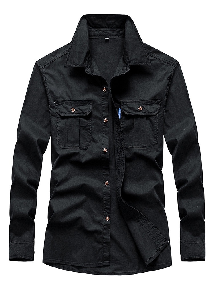 Casual Simple Warm Outdoor Men's Shirt for Winter Wear