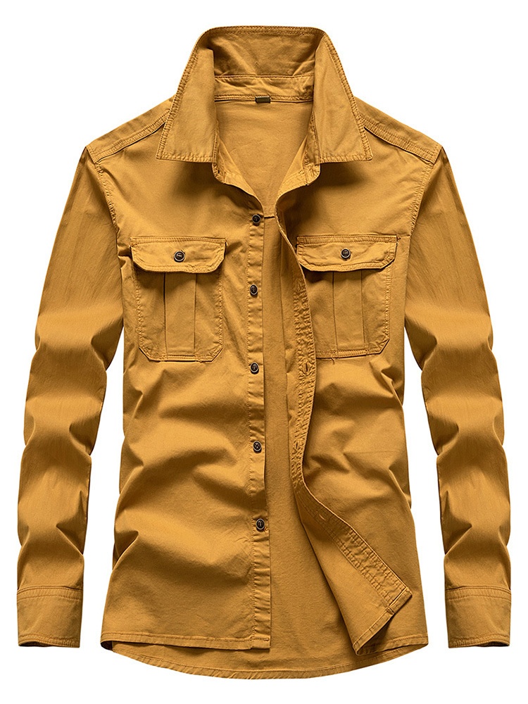 Casual Simple Warm Outdoor Men's Shirt for Winter Wear