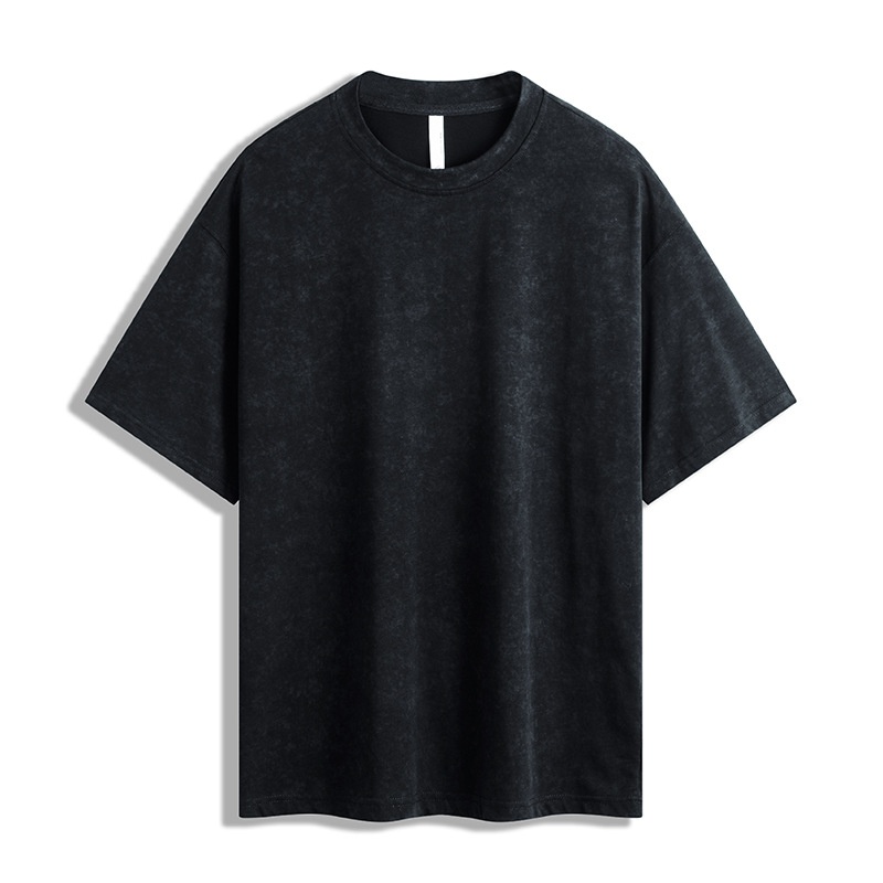 Relaxed Fit Garment Wash Men's T-Shirt for Summer Casual Wear