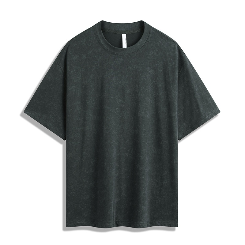 Relaxed Fit Garment Wash Men's T-Shirt for Summer Casual Wear