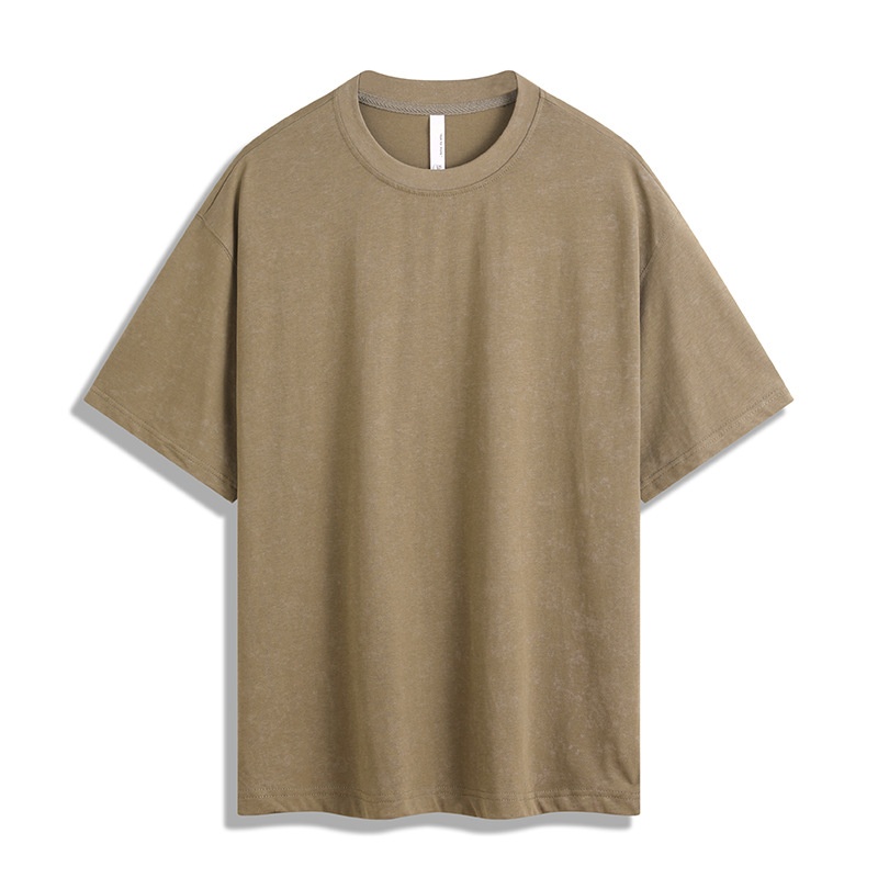 Relaxed Fit Garment Wash Men's T-Shirt for Summer Casual Wear