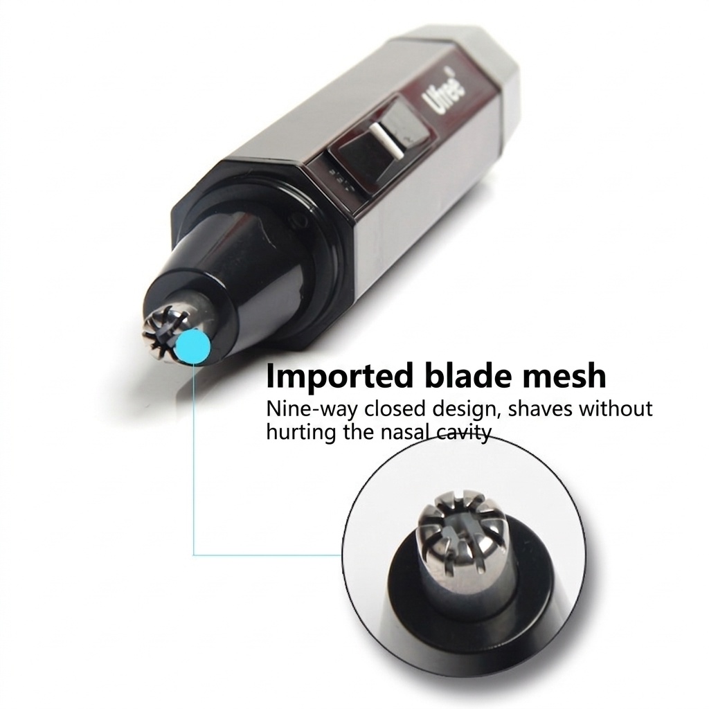 Electric Nose & Ear Hair Trimmer - Rechargeable & Portable