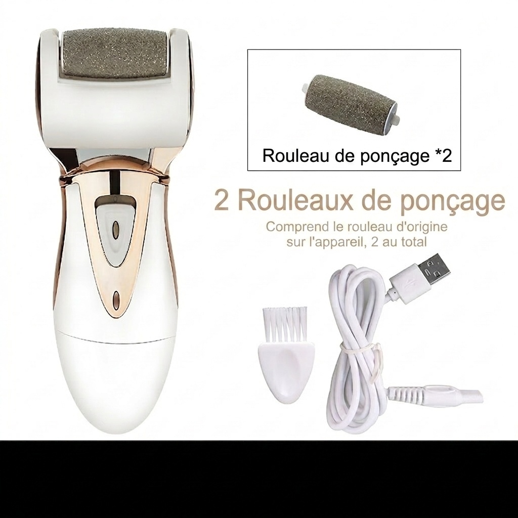 Lime électrique pour les pieds et les callosités - Outil de pédicure rechargeable