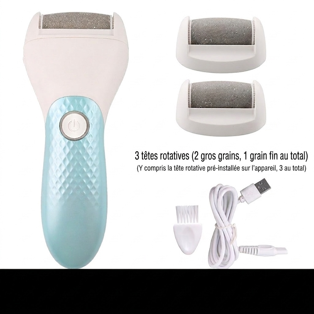 Lime électrique pour les pieds et les callosités - Outil de pédicure rechargeable
