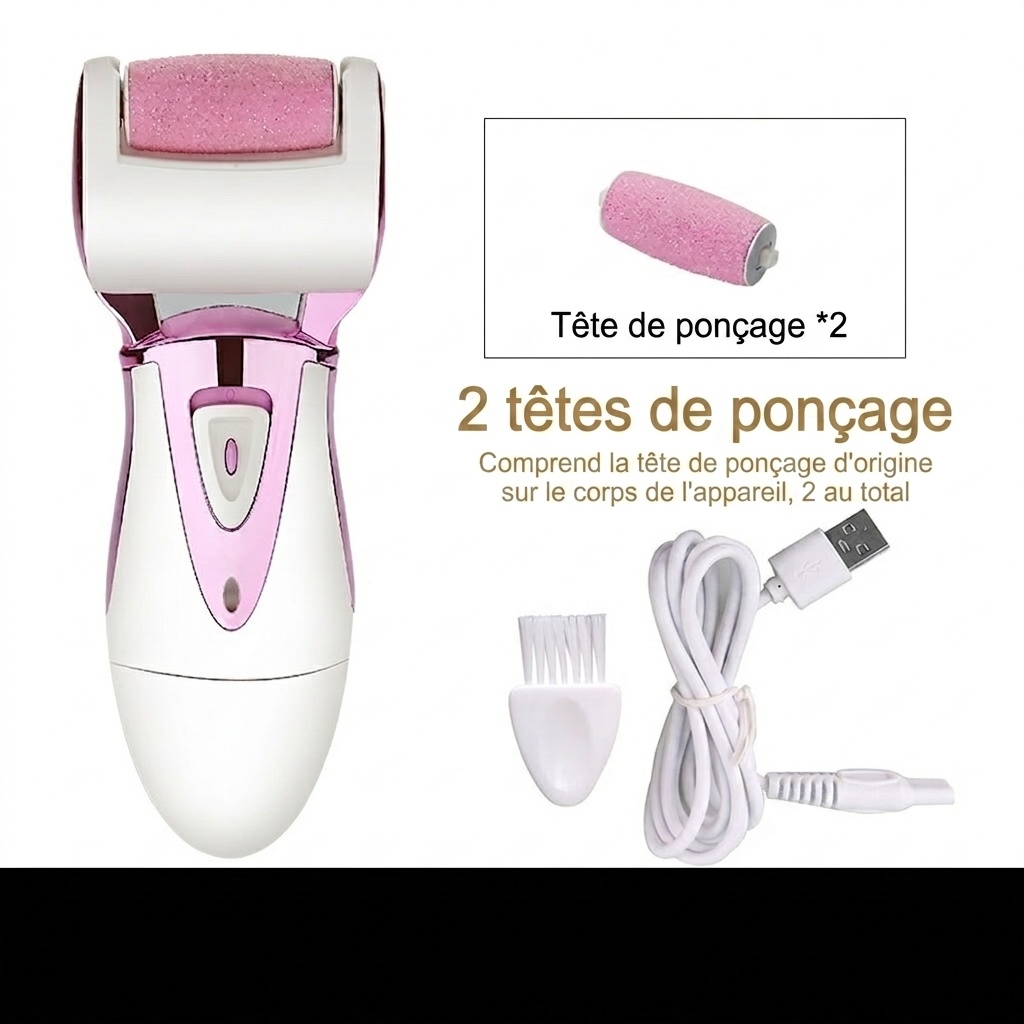Lime électrique pour les pieds et les callosités - Outil de pédicure rechargeable