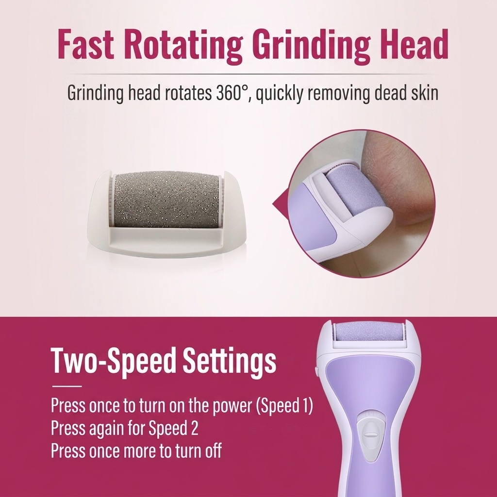 Electric Foot File Callus Remover - Rechargeable Pedicure Tool