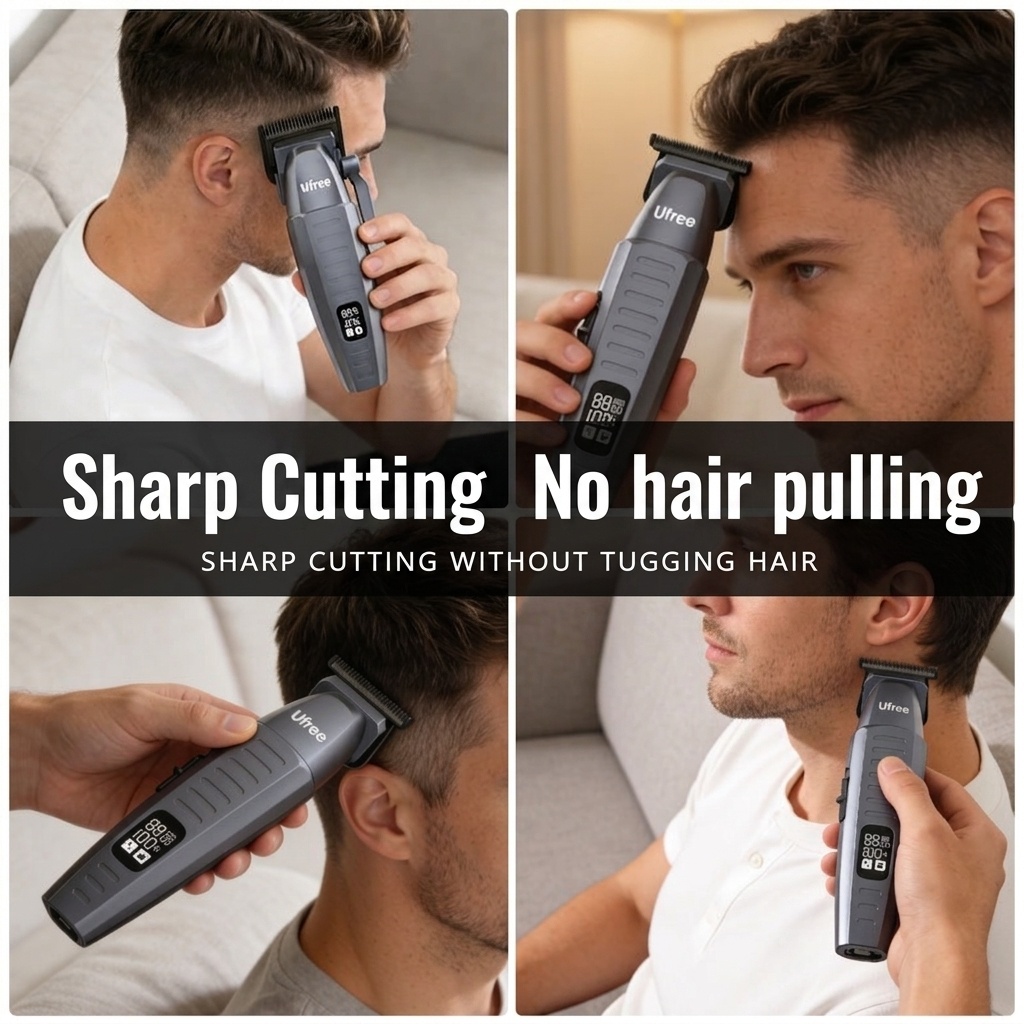 Professional Hair Clipper & Trimmer Set - Grey