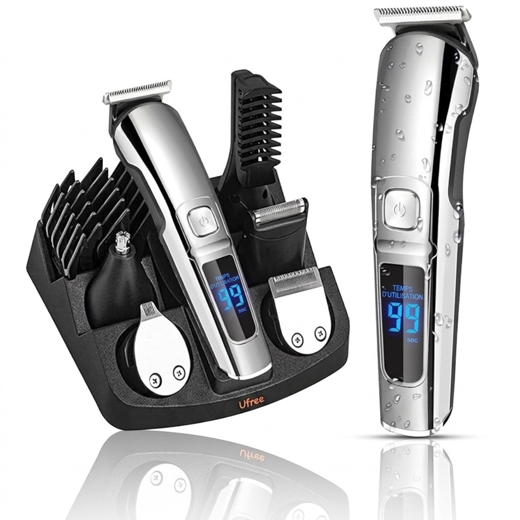 Professional Cordless Electric Hair Trimmer & Shaver Kit