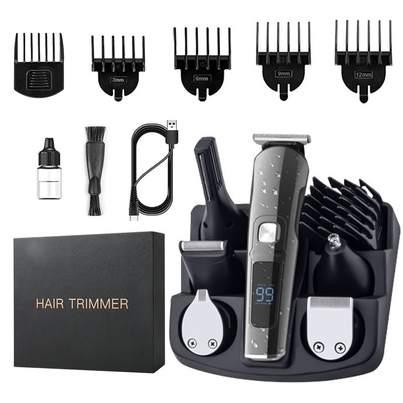 Professional Cordless Electric Hair Trimmer & Shaver Kit