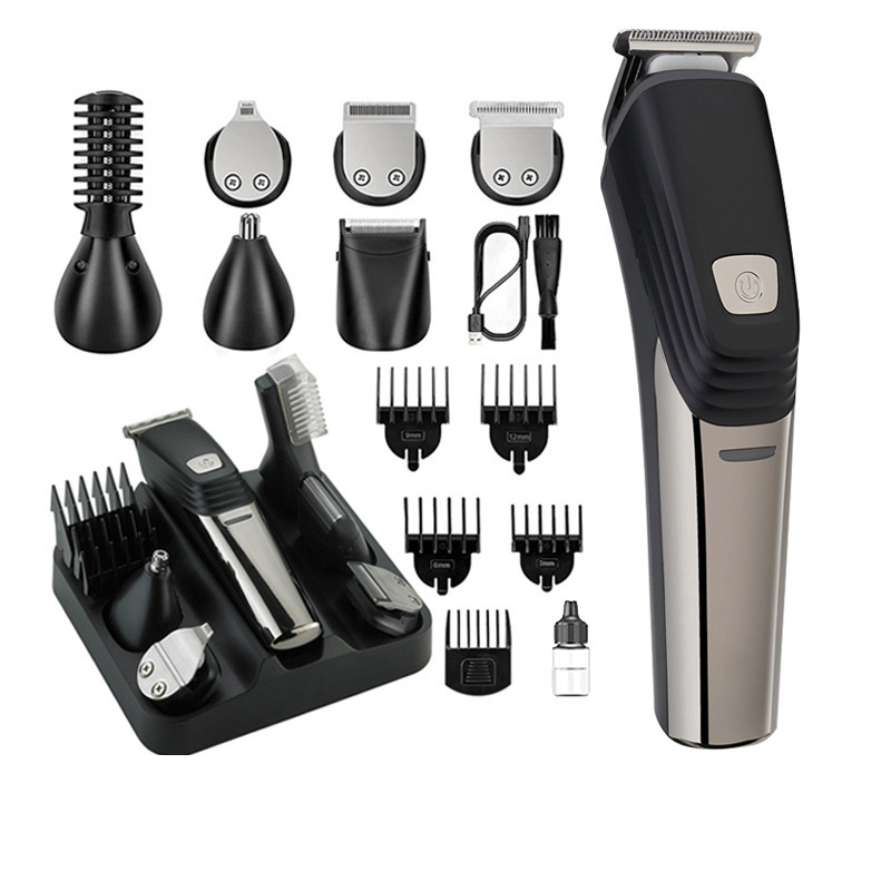 Men's Electric Hair Trimmer & Shaver Grooming Kit - Black