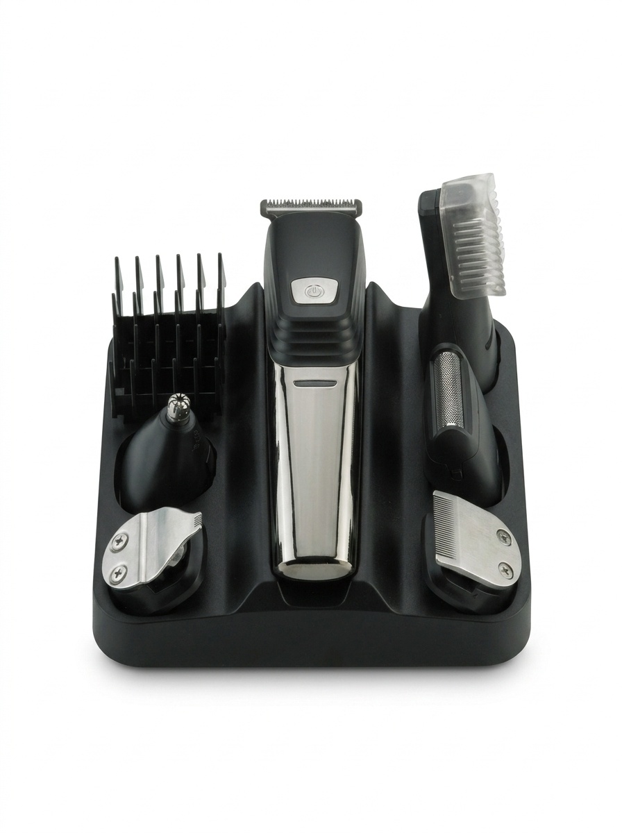 Men's Electric Hair Trimmer & Shaver Grooming Kit - Black