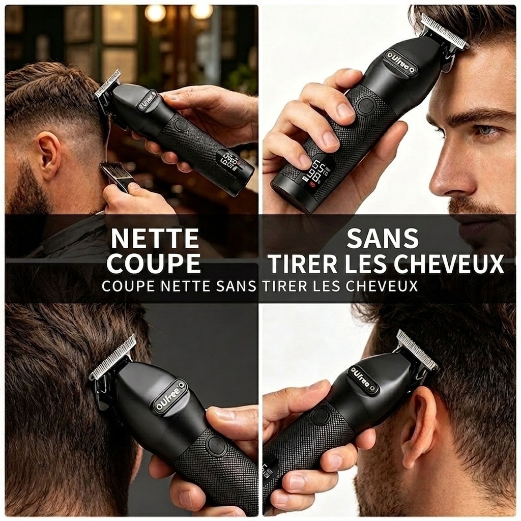 Tondeuse à cheveux professionnelle sans fil pour hommes - Soin de précision