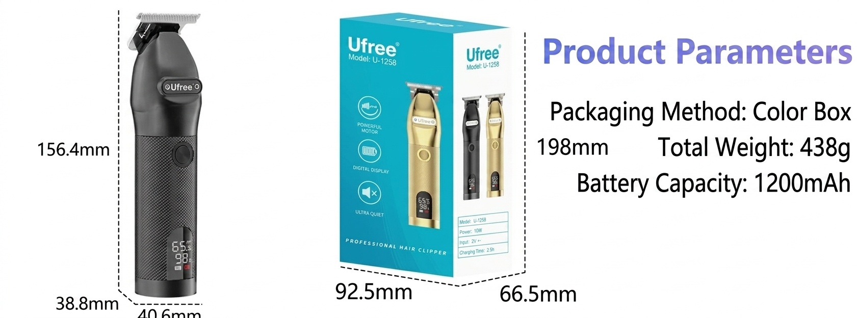 Pro Cordless Hair Trimmer for Men - Precision Grooming