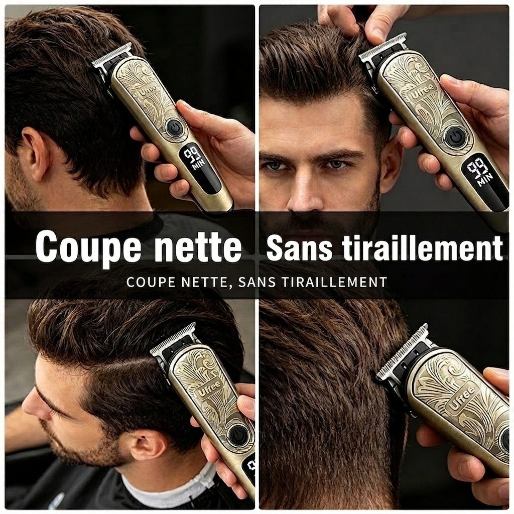 Kit de tondeuse à cheveux Gold Pro - Rasoir électrique tout-en-un