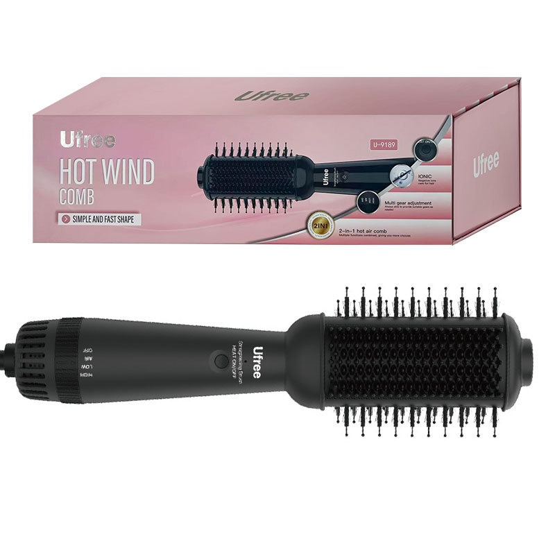 Hot Wind Comb Hair Dryer Brush - 2-in-1 Styler