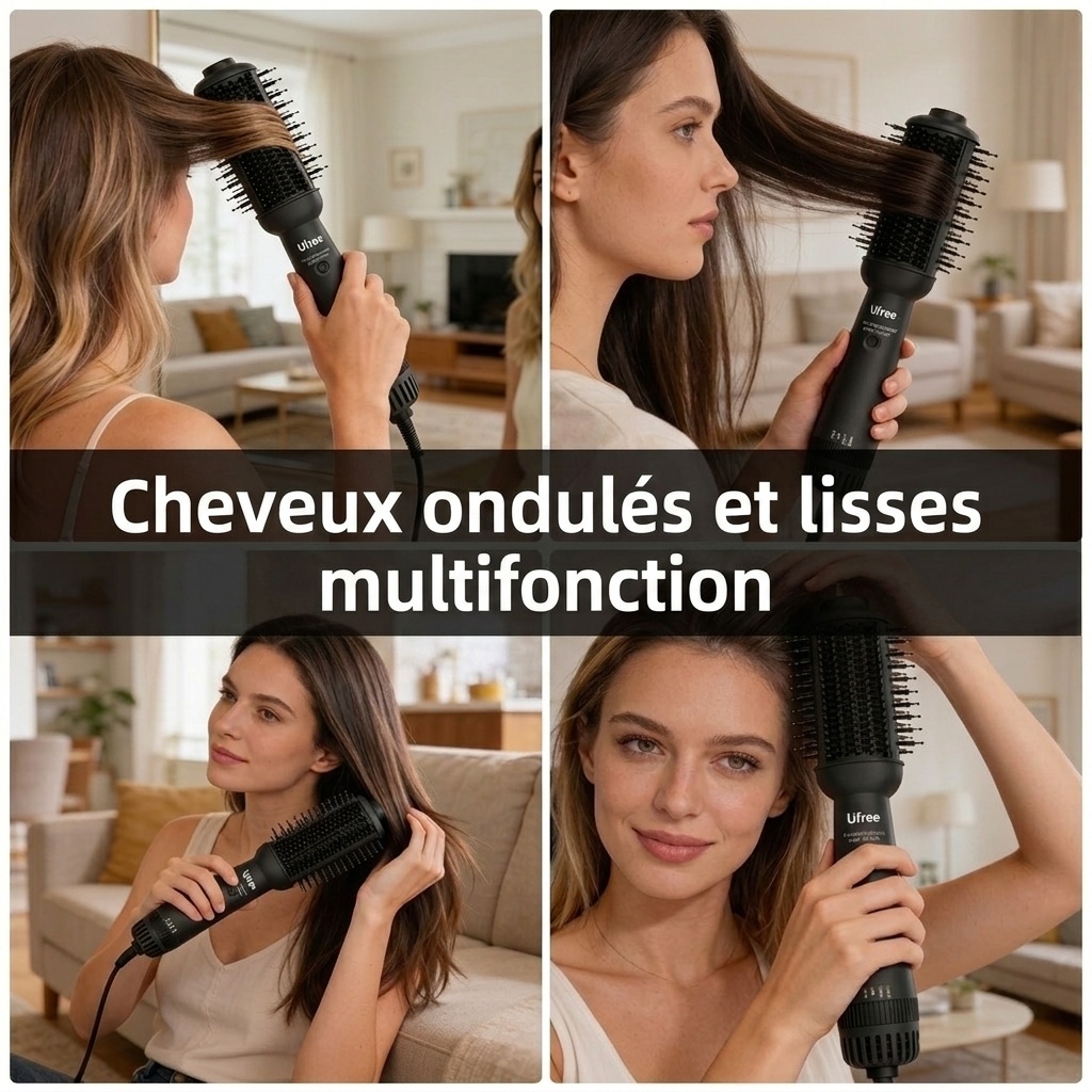 Brosse séchoir à cheveux chauffante Hot Wind Peach - Styler 2 en 1