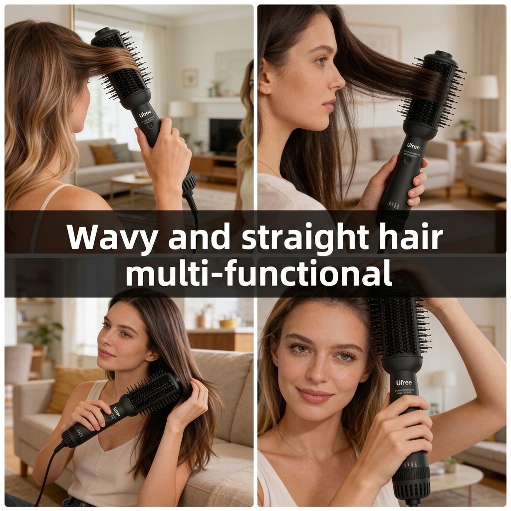 Hot Wind Comb Hair Dryer Brush - 2-in-1 Styler