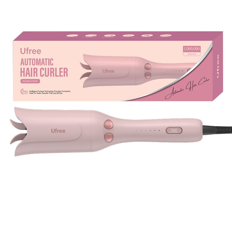 Pink Electric Hair Curler / Curling Iron (US Plug)