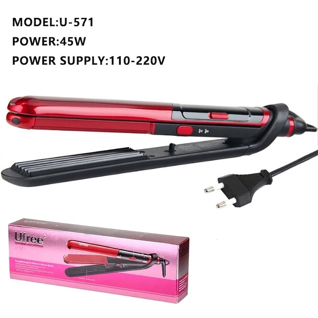 3-in-1 Hair Straightener and Curling Styling Tool for Home Use (EU Plug only)