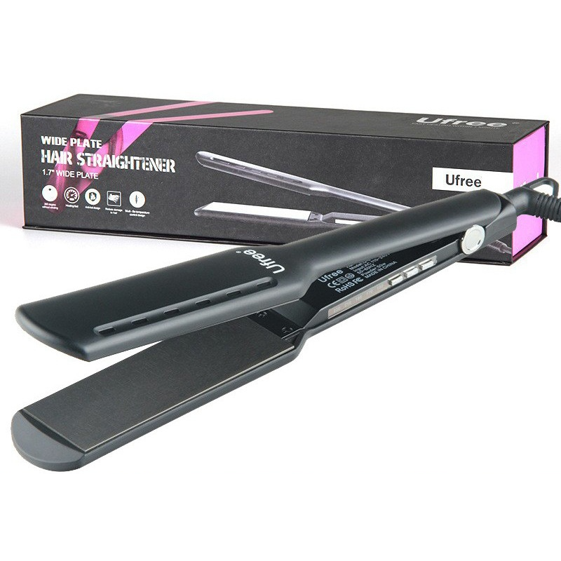 Plancha de pelo con placas anchas - Calentamiento rápido (solo enchufe europeo)