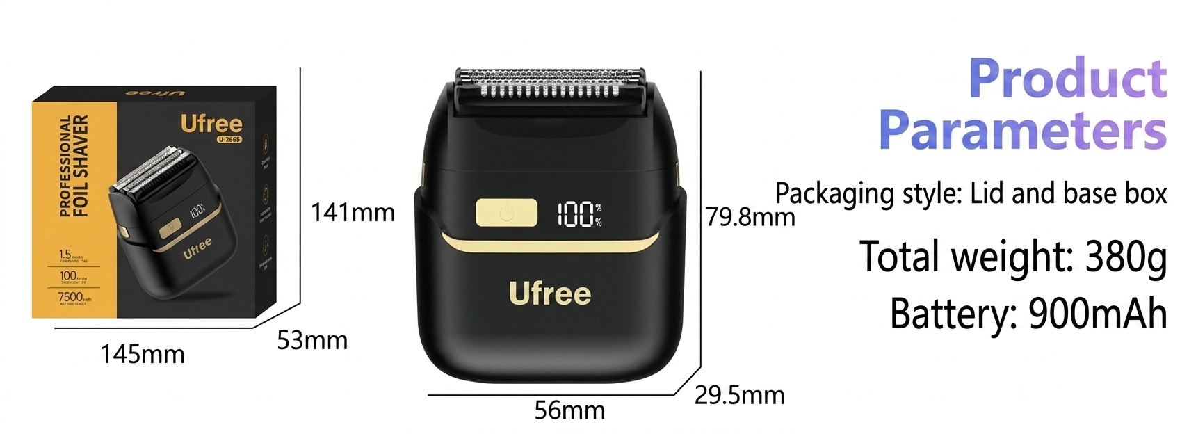 Electric Foil Shaver for Men - Portable & Rechargeable