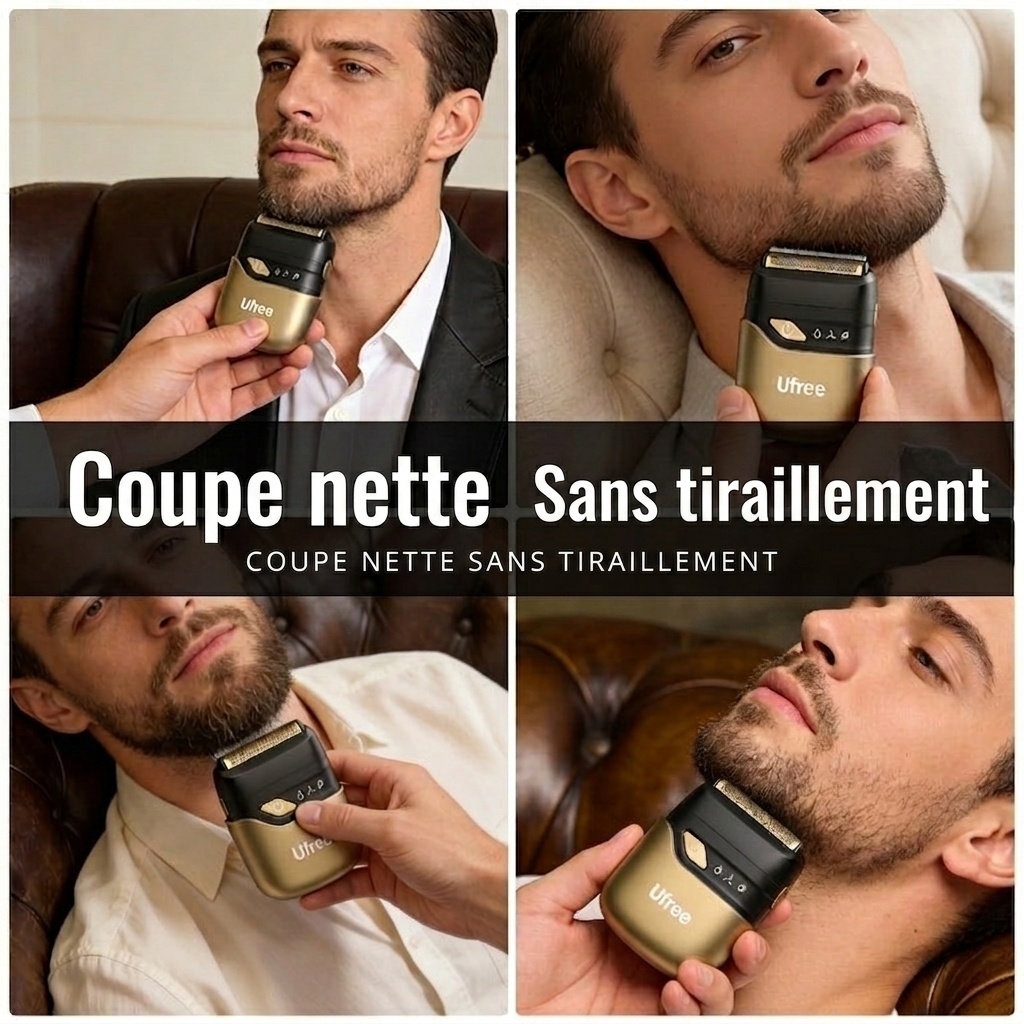 Rasoir électrique portable pour hommes - Tondeuse à cheveux étanche