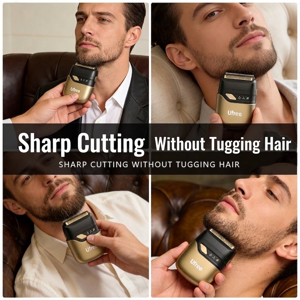 Portable Electric Shaver for Men - Waterproof Hair Trimmer