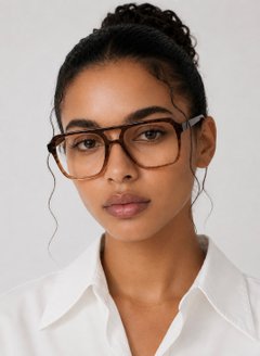 Lunettes aviateur en acétate marron #BS2012-0665