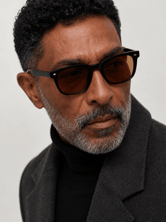 Rectangular Black Plastic Sunglasses #BS2503-0510