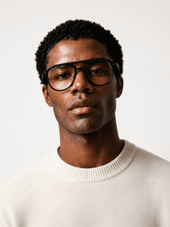 Aviator Black TR90 Glasses #BS1620-0030