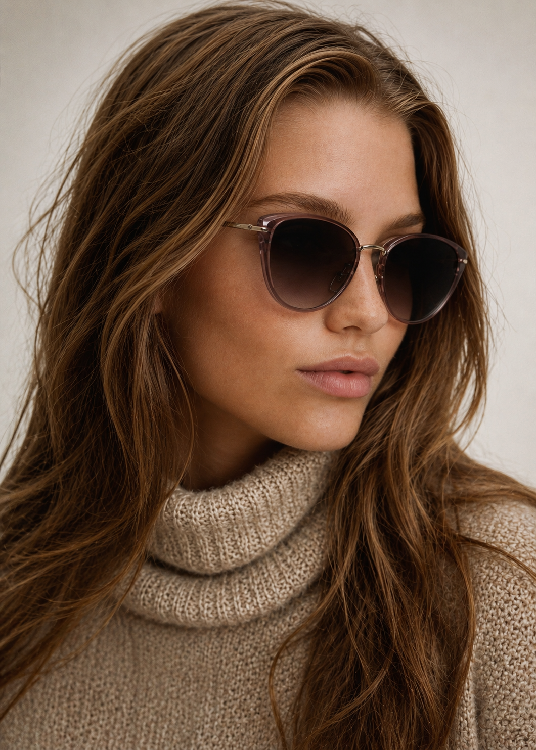 Butterfly Brown TR90 Sunglasses #BS0824-0028