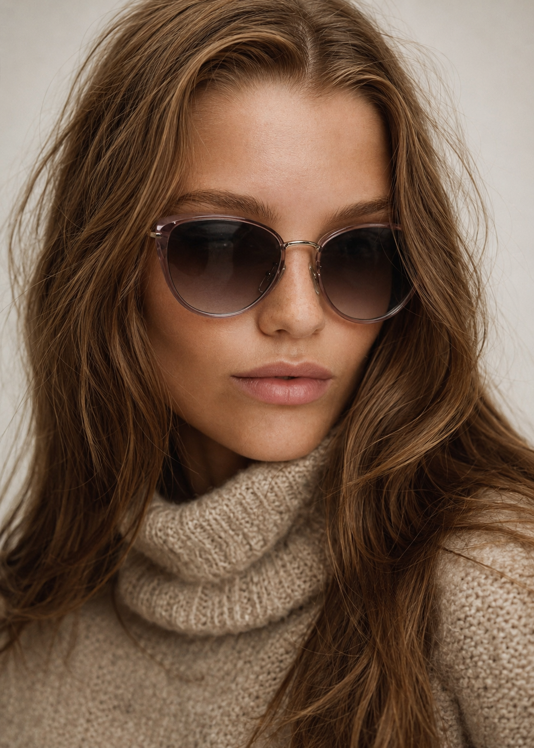 Butterfly Brown TR90 Sunglasses #BS0824-0028