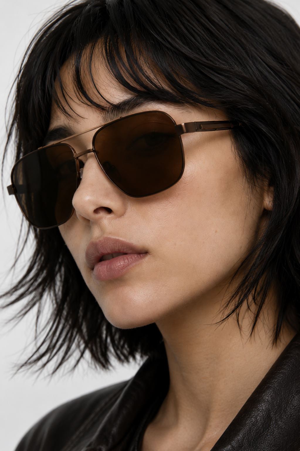 Gafas de sol estilo aviador de metal cobre #BS2503-0061