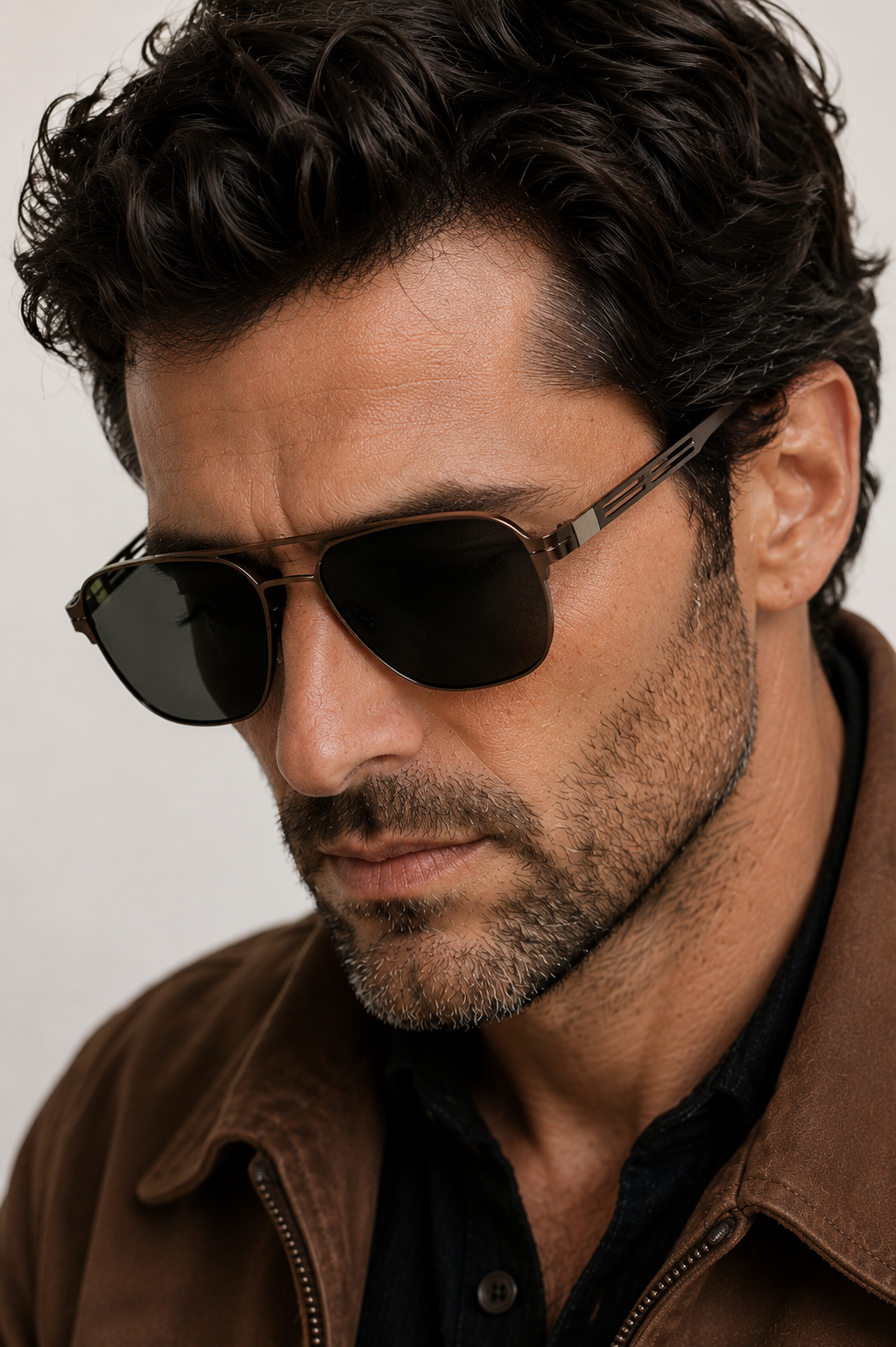 Aviator Copper Metal Sunglasses #BS0824-0166