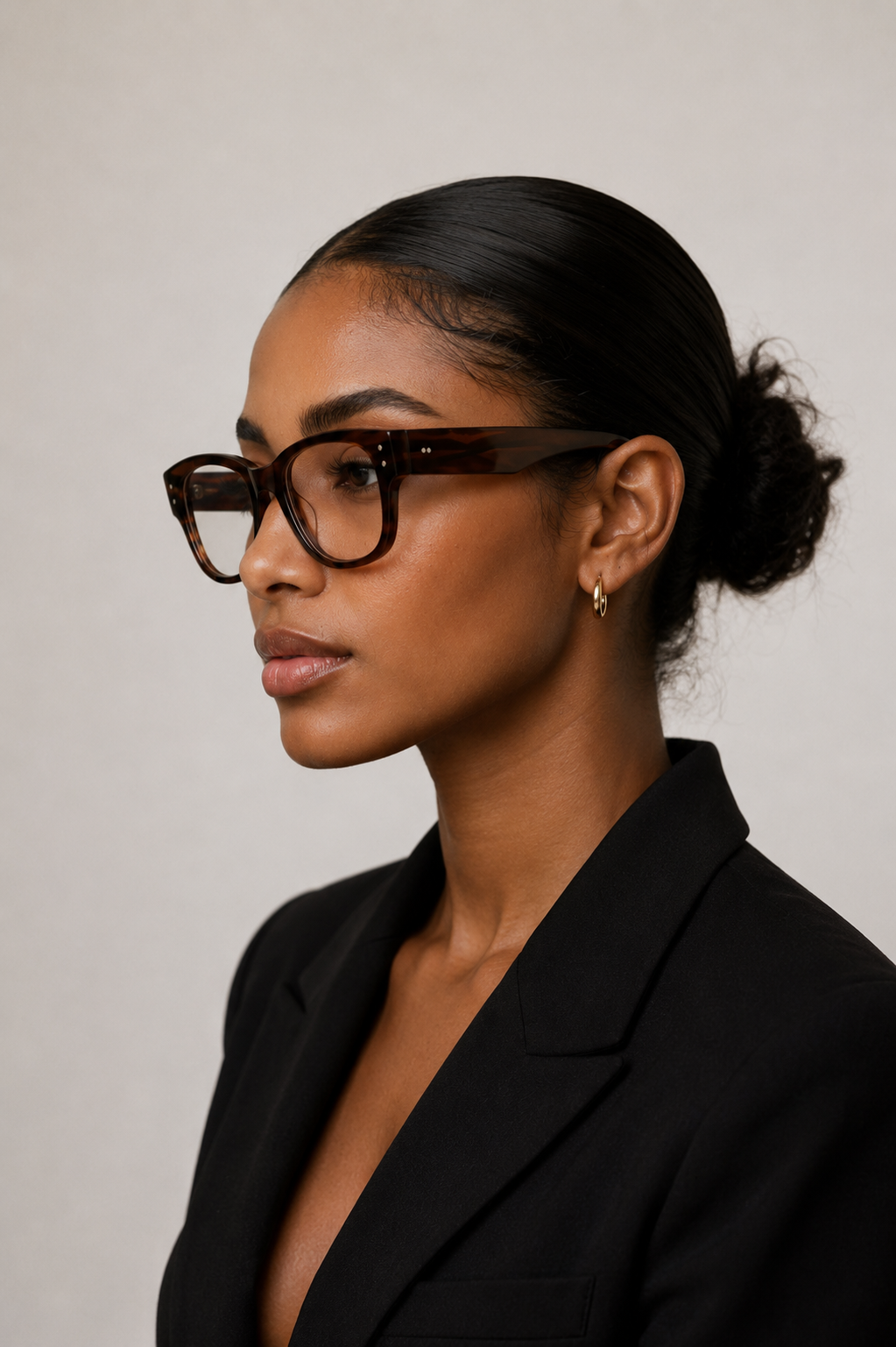 Oval Brown Acetate Glasses #BS0522-0193