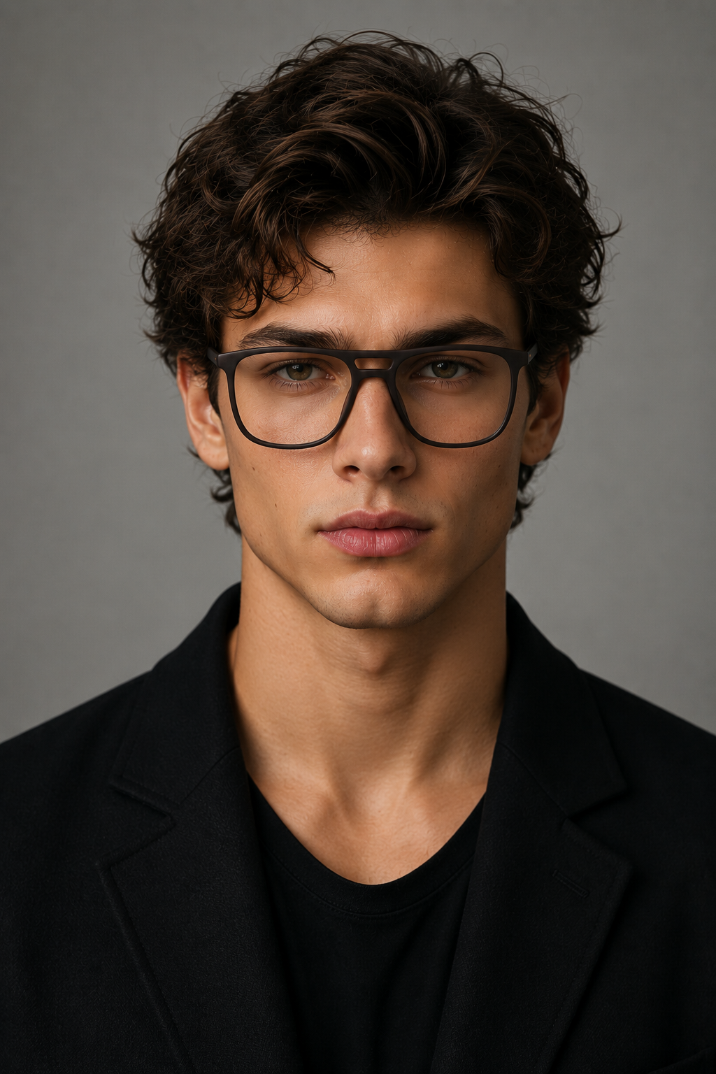 Aviator Brown Acetate Glasses #BS2012-0276