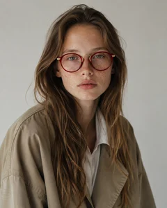 Oval Red TR90 Glasses #BS1620-0013