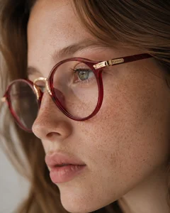 Oval Red TR90 Glasses #BS1620-0013