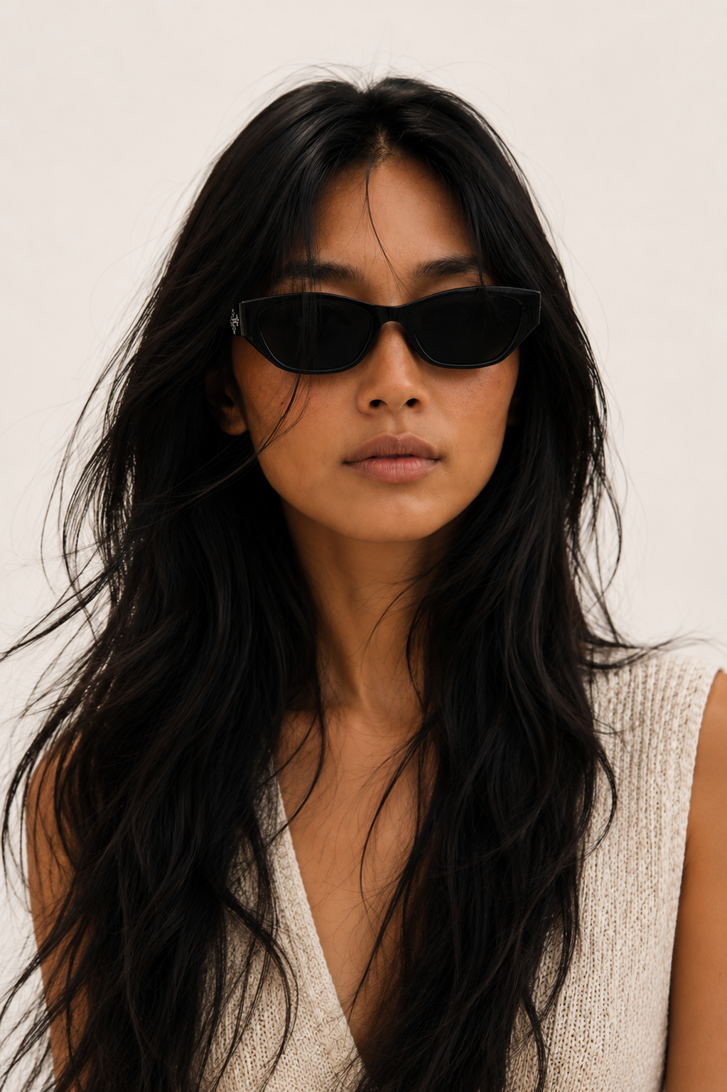 Butterfly Black TR90 Sunglasses #BS0824-0189