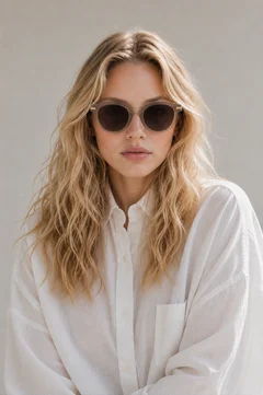 Oval Grey Plastic Sunglasses #BS2503-0009