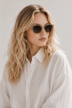 Oval Grey Plastic Sunglasses #BS2503-0009