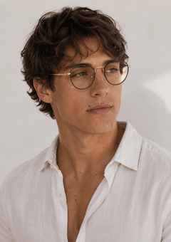 Gafas de aviador de metal dorado #BS0406-0429